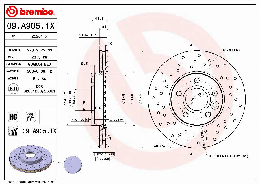 AP 25261 X - Тормозной диск abcparts.ee