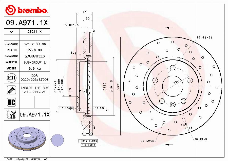 AP 25211 X - Тормозной диск abcparts.ee