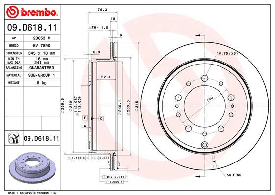 AP 20053 V - Тормозной диск abcparts.ee
