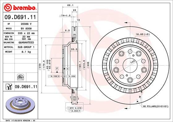 AP 20086 V - Тормозной диск abcparts.ee