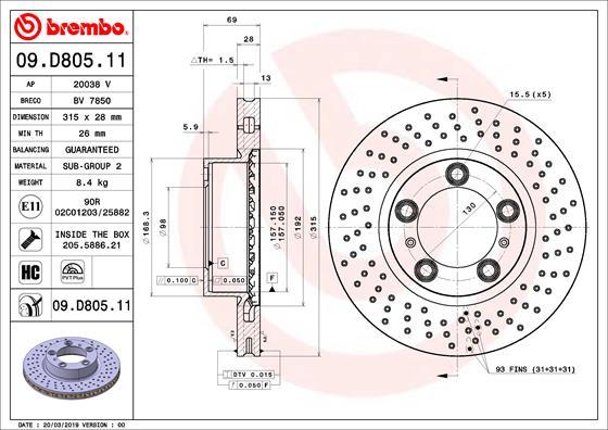 AP 20038 V - Тормозной диск abcparts.ee