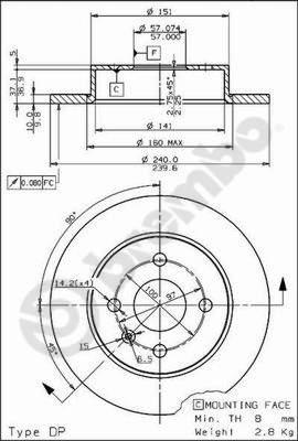 AP X 15372 - Тормозной диск abcparts.ee