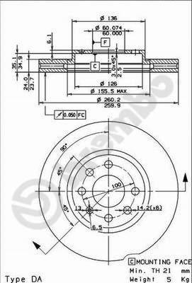 AP X 24796 - Тормозной диск abcparts.ee