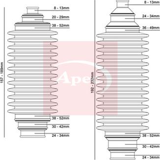 APEC ACB3005 - Комплект пыльника, рулевое управление abcparts.ee