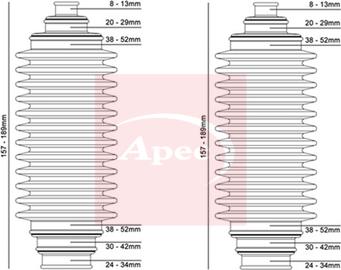 APEC ACB3001 - Комплект пыльника, рулевое управление abcparts.ee