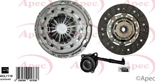 APEC ACL1119 - Комплект сцепления abcparts.ee