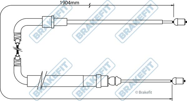 APEC BBC3332 - Тросик, cтояночный тормоз abcparts.ee