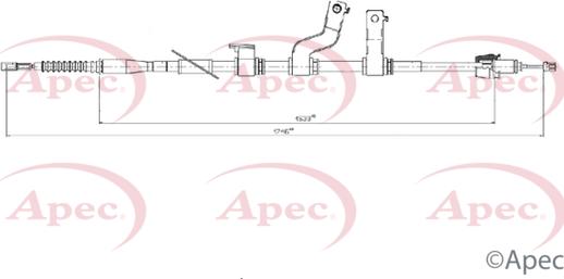 APEC CAB1494 - Тросик, cтояночный тормоз abcparts.ee