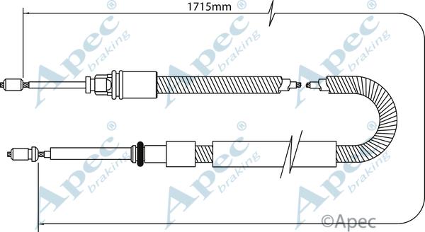 APEC CAB1042 - Тросик, cтояночный тормоз abcparts.ee