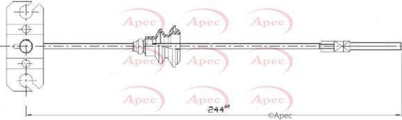 APEC CAB1835 - Тросик, cтояночный тормоз abcparts.ee