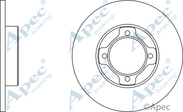 APEC DSK340 - Тормозной диск abcparts.ee