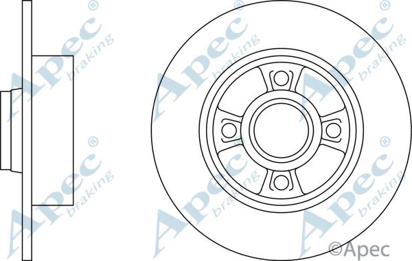 APEC DSK2550 - Тормозной диск abcparts.ee