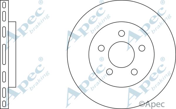 APEC DSK2037 - Тормозной диск abcparts.ee