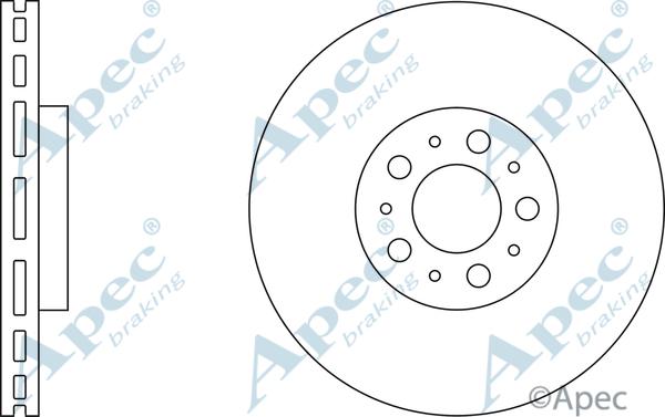 APEC DSK2250 - Тормозной диск abcparts.ee