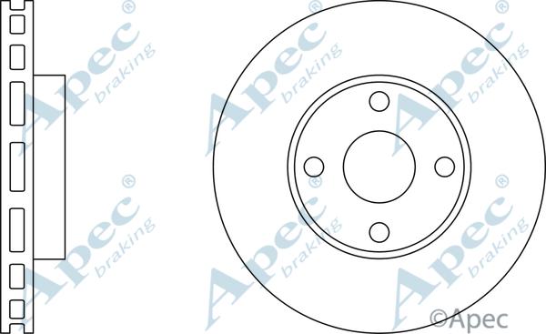 APEC DSK2213 - Тормозной диск abcparts.ee