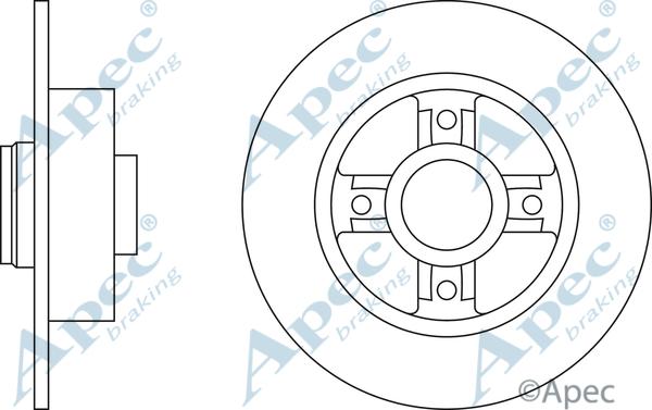 APEC DSK2235 - Тормозной диск abcparts.ee