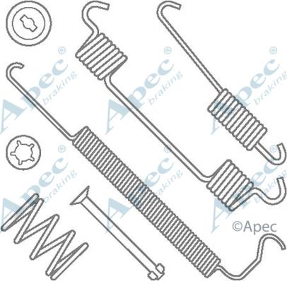 APEC KIT2017 - Комплектующие, барабанный тормозной механизм abcparts.ee