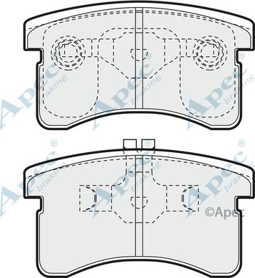 APEC PAD950 - Тормозные колодки, дисковые, комплект abcparts.ee