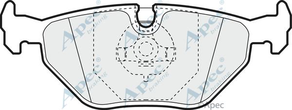 APEC PAD590 - Тормозные колодки, дисковые, комплект abcparts.ee