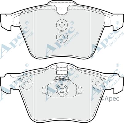 APEC PAD1494 - Тормозные колодки, дисковые, комплект abcparts.ee