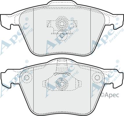 APEC PAD1411 - Тормозные колодки, дисковые, комплект abcparts.ee