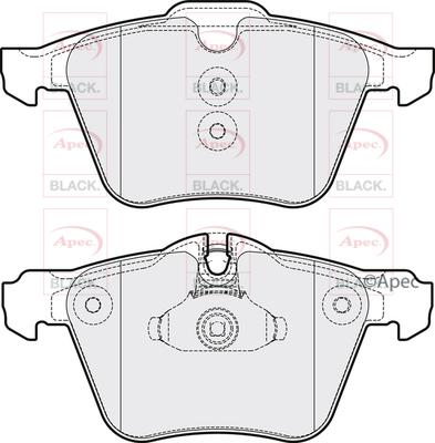 APEC PAD1595B - Тормозные колодки, дисковые, комплект abcparts.ee