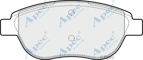 APEC PAD1548 - Тормозные колодки, дисковые, комплект abcparts.ee