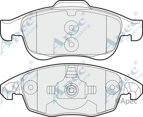 APEC PAD1525 - Тормозные колодки, дисковые, комплект abcparts.ee
