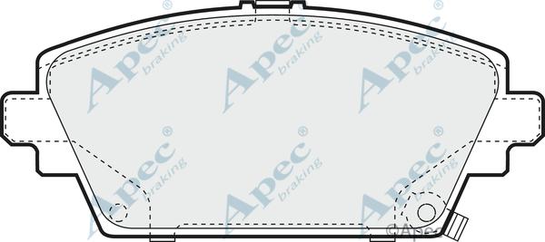 APEC PAD1043 - Тормозные колодки, дисковые, комплект abcparts.ee