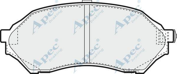 APEC PAD1081 - Тормозные колодки, дисковые, комплект abcparts.ee