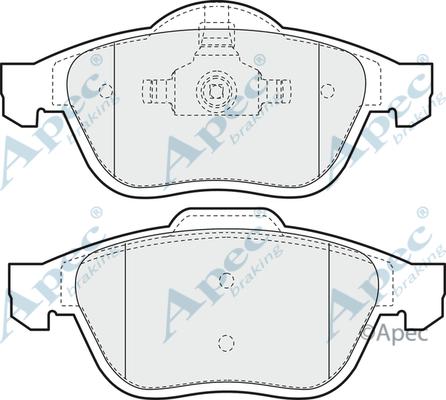 APEC PAD1186 - Тормозные колодки, дисковые, комплект abcparts.ee