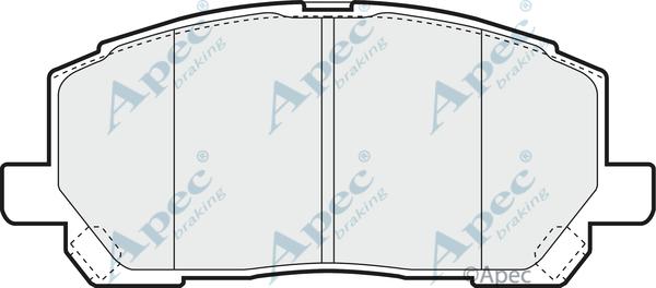 APEC PAD1282 - Тормозные колодки, дисковые, комплект abcparts.ee