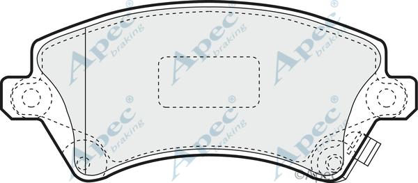 APEC PAD1223 - Тормозные колодки, дисковые, комплект abcparts.ee