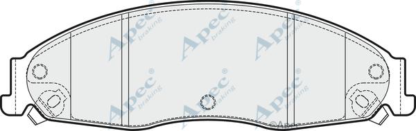 APEC PAD1702 - Тормозные колодки, дисковые, комплект abcparts.ee