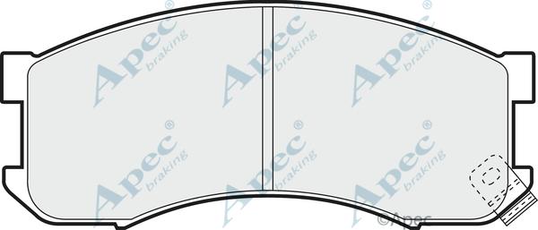 APEC PAD841 - Тормозные колодки, дисковые, комплект abcparts.ee