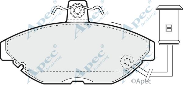 APEC PAD377 - Тормозные колодки, дисковые, комплект abcparts.ee