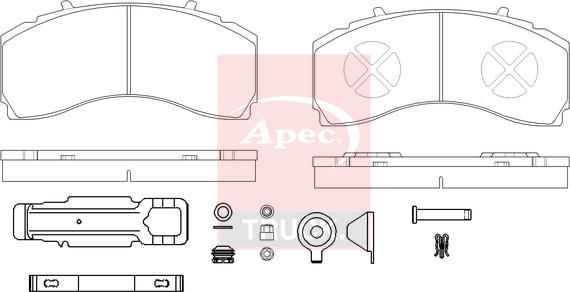 APEC PAD29246K - Тормозные колодки, дисковые, комплект abcparts.ee