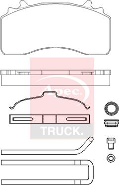 APEC PAD29279K - Тормозные колодки, дисковые, комплект abcparts.ee