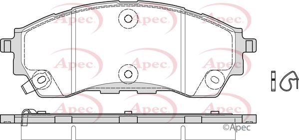 APEC PAD2343 - Тормозные колодки, дисковые, комплект abcparts.ee