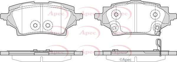 APEC PAD2375 - Тормозные колодки, дисковые, комплект abcparts.ee