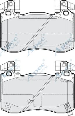 APEC PAD2260 - Тормозные колодки, дисковые, комплект abcparts.ee