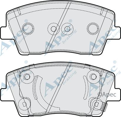 APEC PAD2262 - Тормозные колодки, дисковые, комплект abcparts.ee