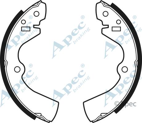 APEC SHU404 - Комплект тормозных колодок, барабанные abcparts.ee