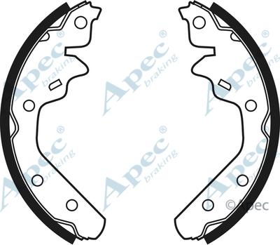 APEC SHU553 - Комплект тормозных колодок, барабанные abcparts.ee