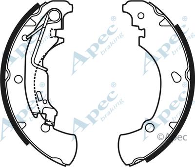 APEC SHU667 - Комплект тормозных колодок, барабанные abcparts.ee
