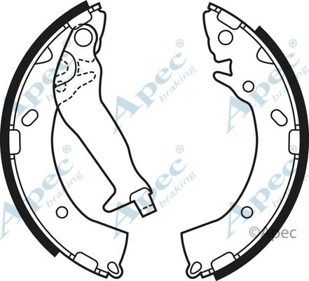 APEC SHU679 - Комплект тормозных колодок, барабанные abcparts.ee