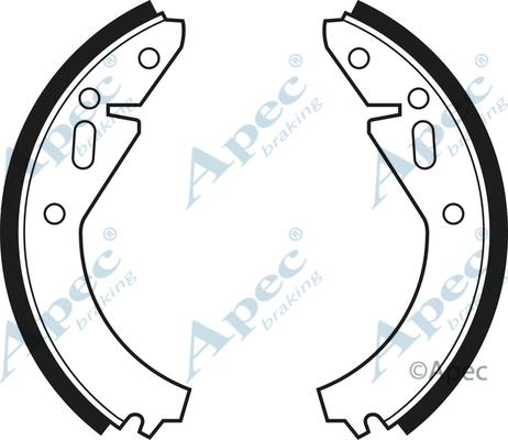 APEC SHU12 - Комплект тормозных колодок, барабанные abcparts.ee