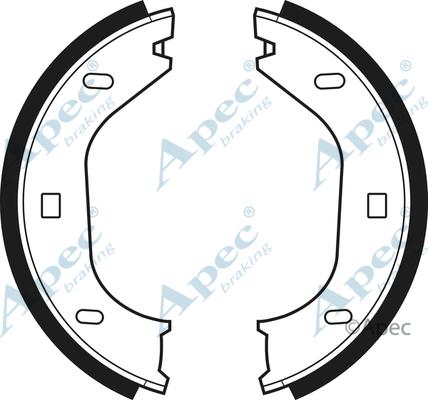 APEC SHU315 - Комплект тормозов, ручник, парковка abcparts.ee