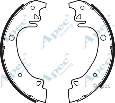 APEC SHU335 - Комплект тормозных колодок, барабанные abcparts.ee