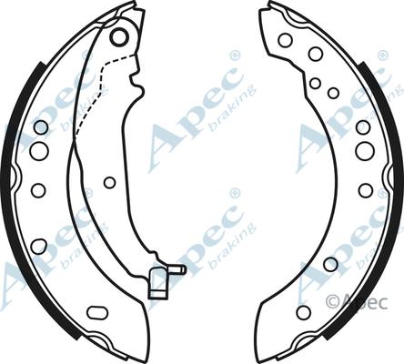 APEC SHU749 - Комплект тормозных колодок, барабанные abcparts.ee